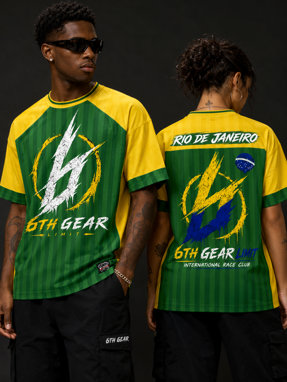 Brazil Striped Raglan Race Jersey
